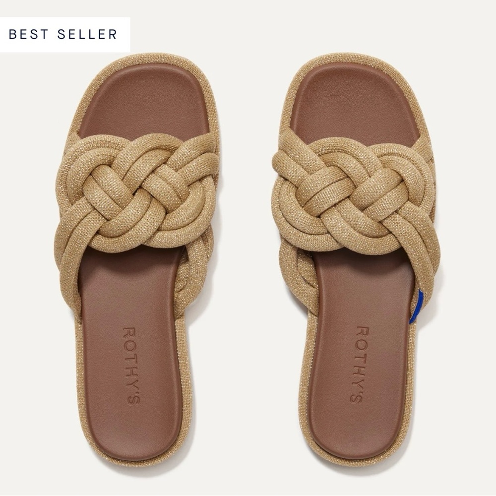 NWT Rothy's The Summer Sandal in Golden Sun, size 8